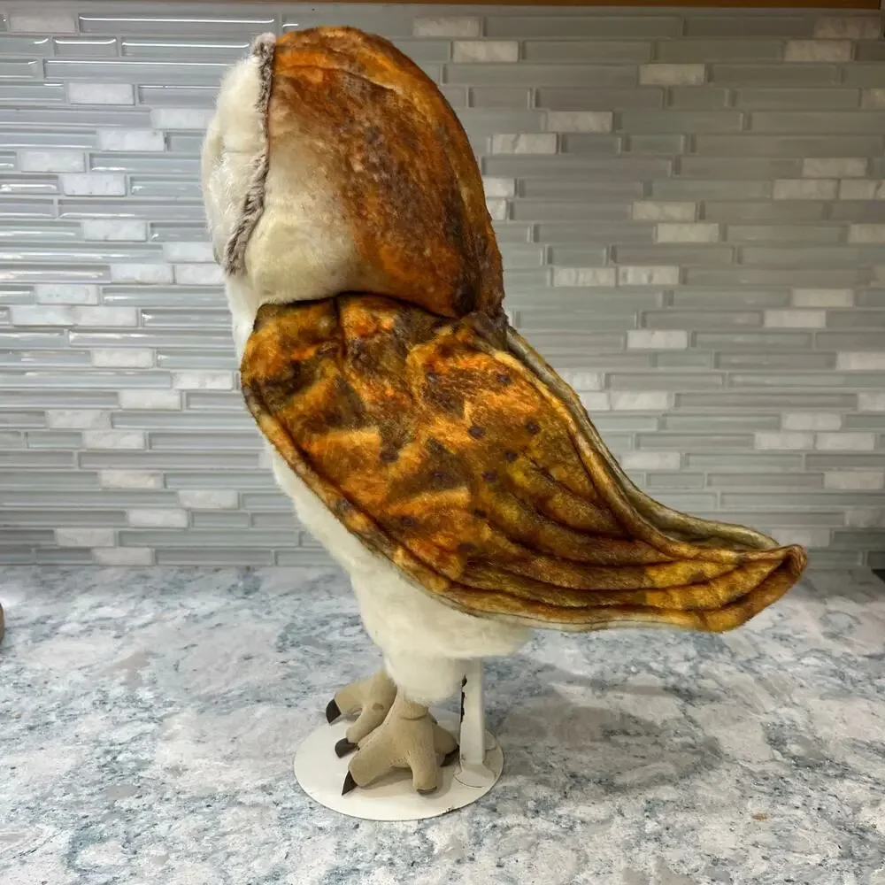 Folkmanis Barn Owl Hand Puppet Realistic Plush Moveable Head & Wings 15